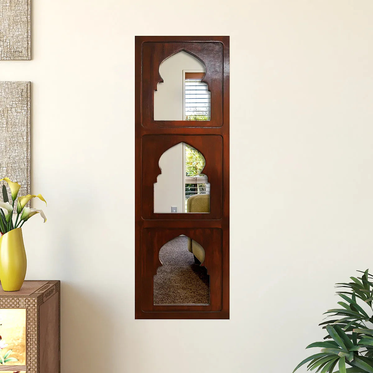 Traditional Designer Jharokha Wooden Wall Mirror