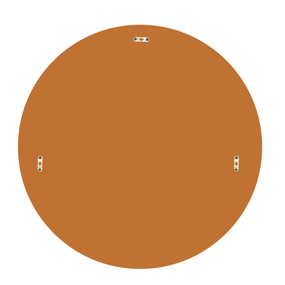 Minimalist Walnut (Brown) Finish Wooden Round Wall Mirror