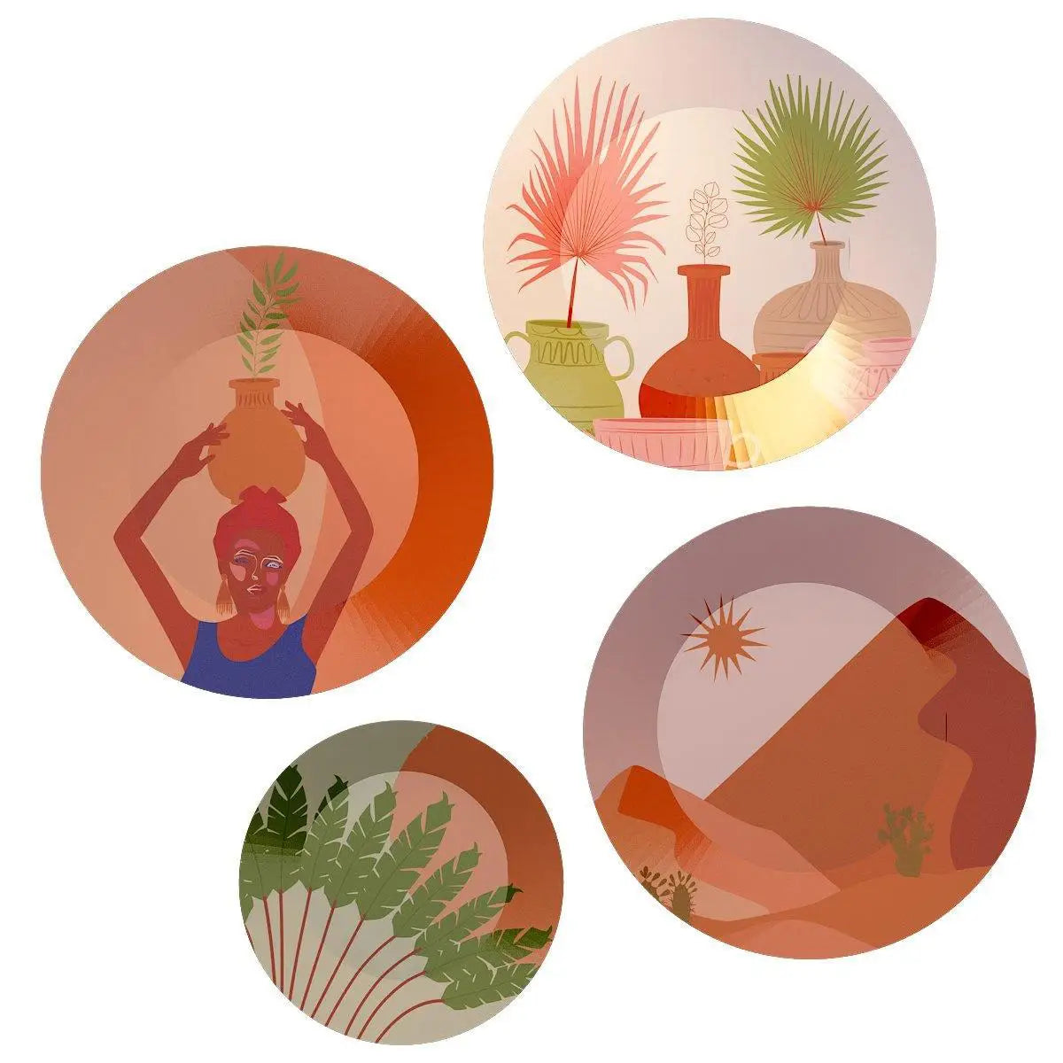 Luxury Finish Decorative Wall Plates With Different Scenery Art , Wall Hanging Plate