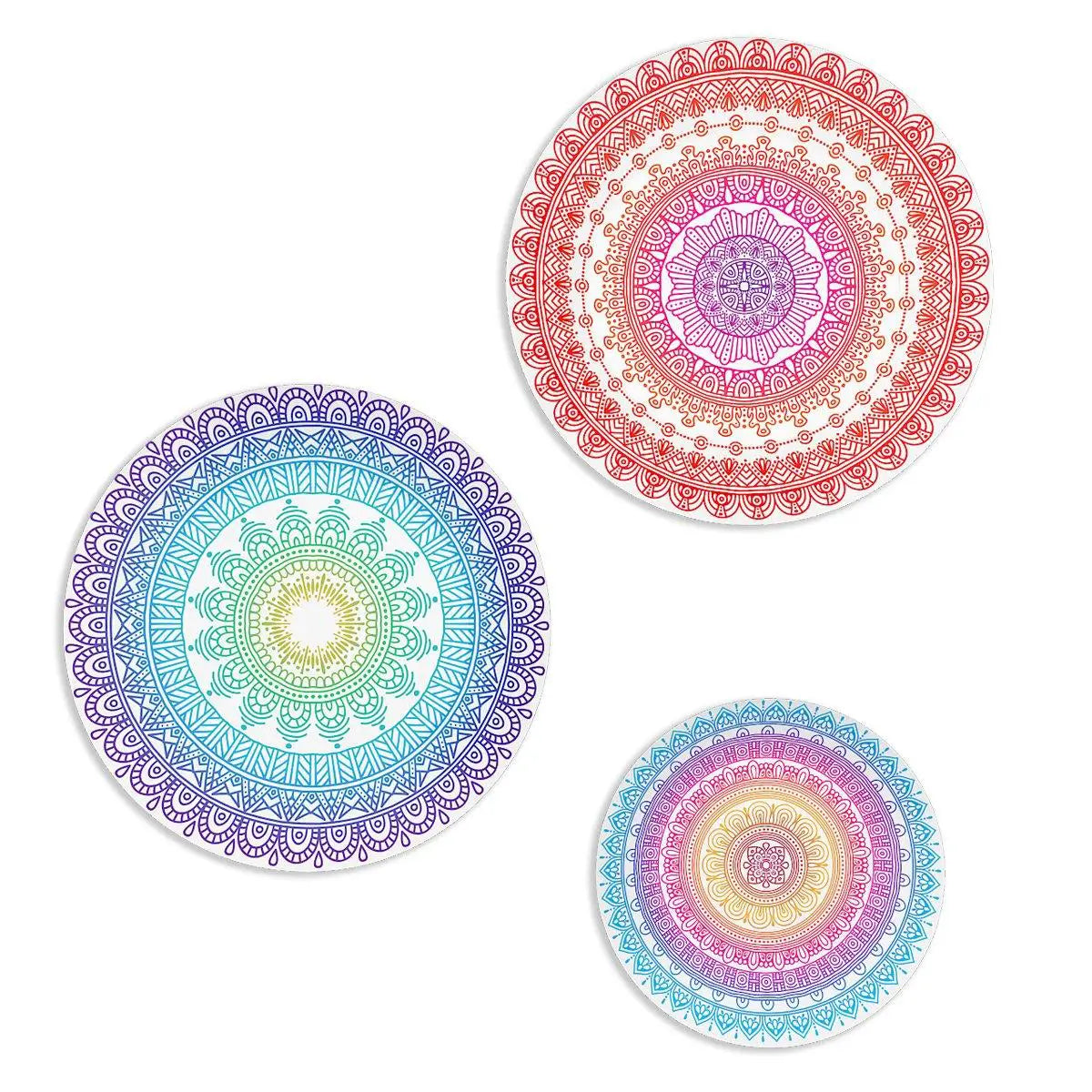 Decorative Wall Plates with Beautiful Multi Color Mandala Art Wall Hanging Plate Set of 1