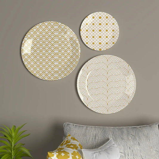 Homscape - Decorative Wall Plates With Lattice Pattern Design Art' Wall Hanging.