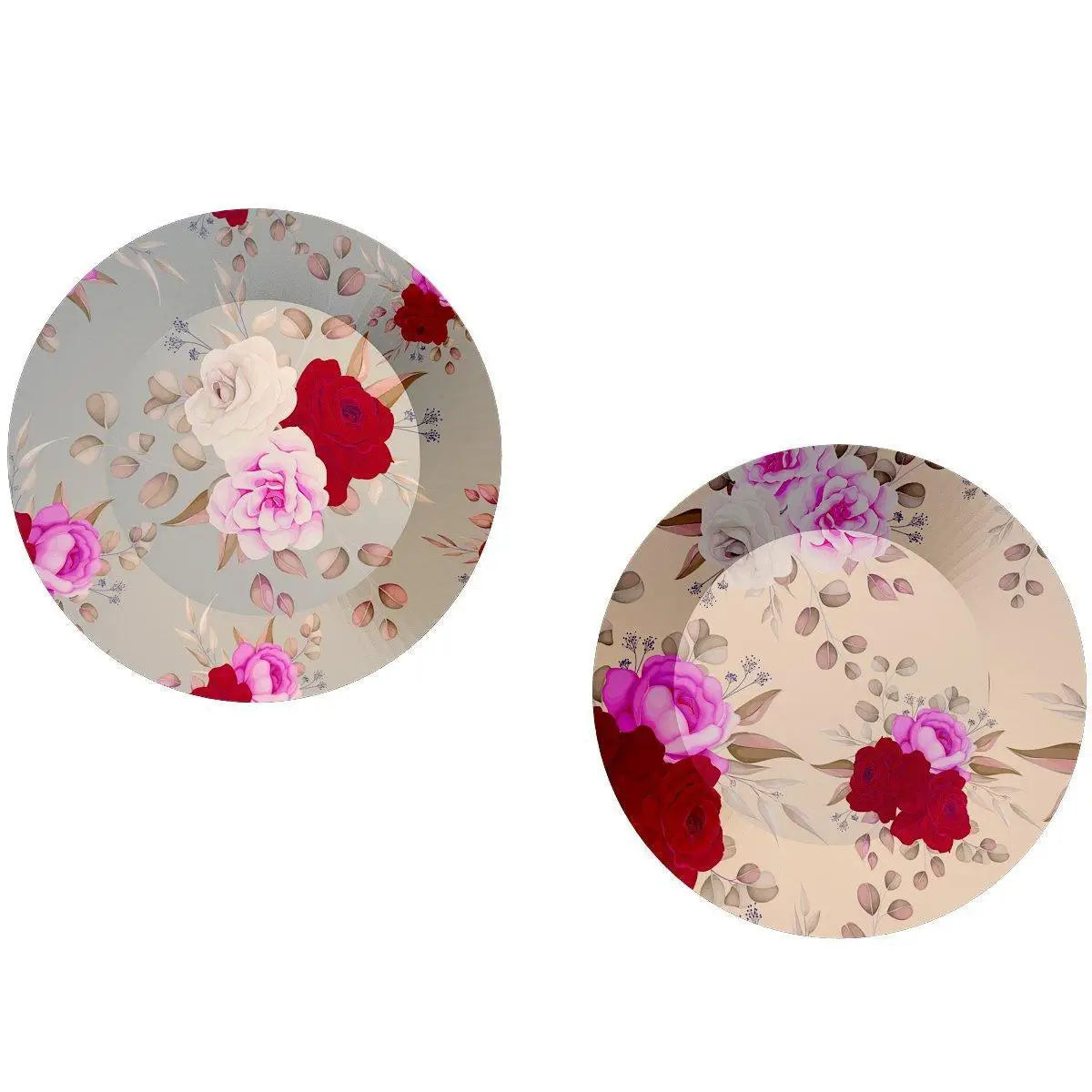 Luxury Wall Plates With Beautiful Rose Flower Pattern Art' Decorative Plate Wall Hanging.