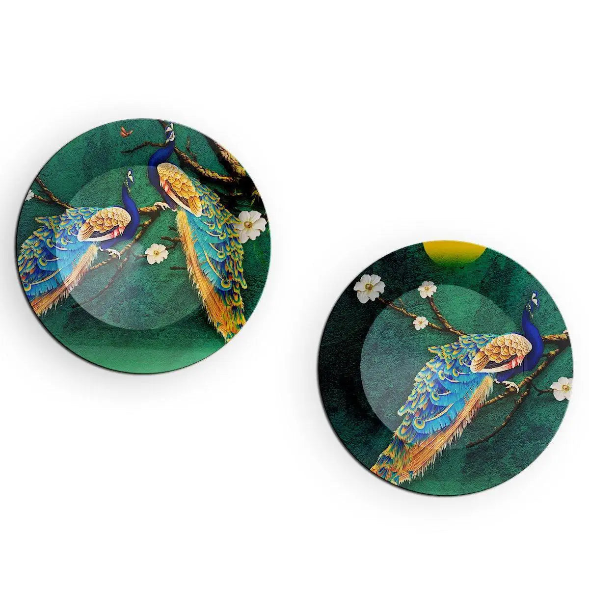Beautiful Peacock Scenery Decorative Wall Hanging Plates