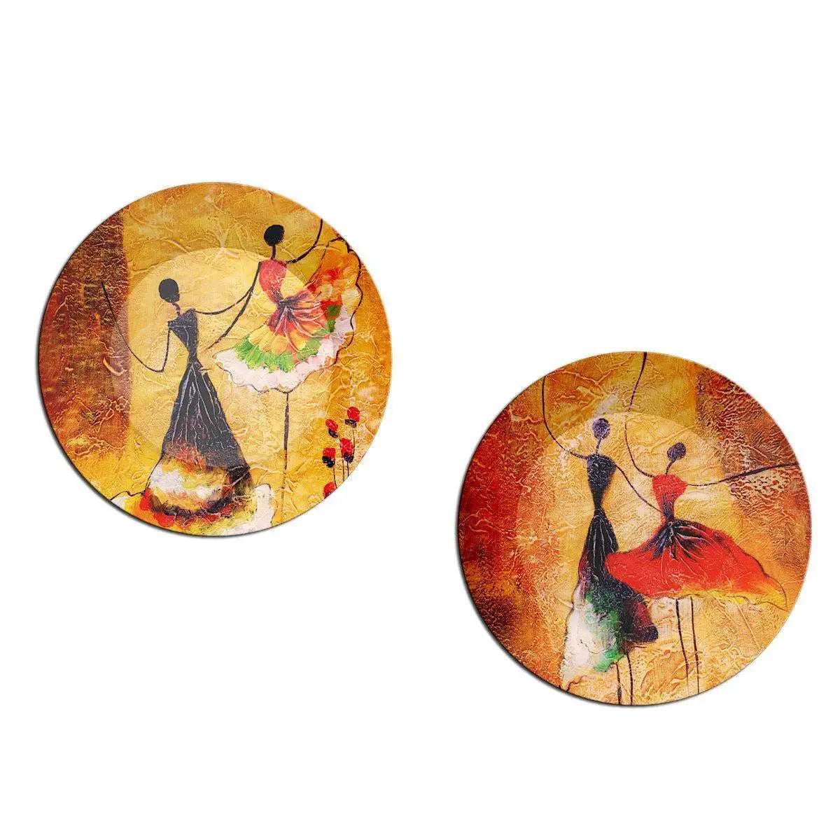 Luxury Decorative Wall Plates With Ballerina Dancing Girl Design, Wall Hanging Plate